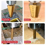 Titanium Step Drill Bits Drilling & Twisting Metal - 6 piece set Diamond Tool Store