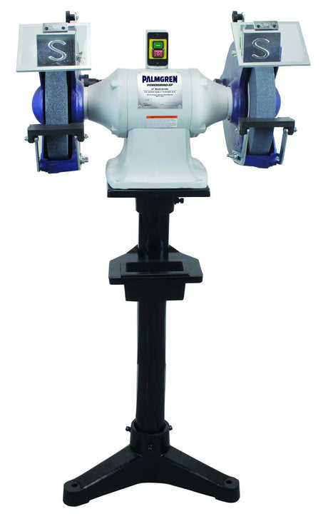 12" 3HP 220V, 3PH grinder w/pedestal stand & dust collection Palmgren