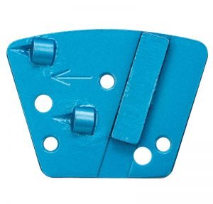 Trapezoid Bolt On - 2x 1/4 Round PCDs with Stabilizer Segment Syntec Diamond Tools