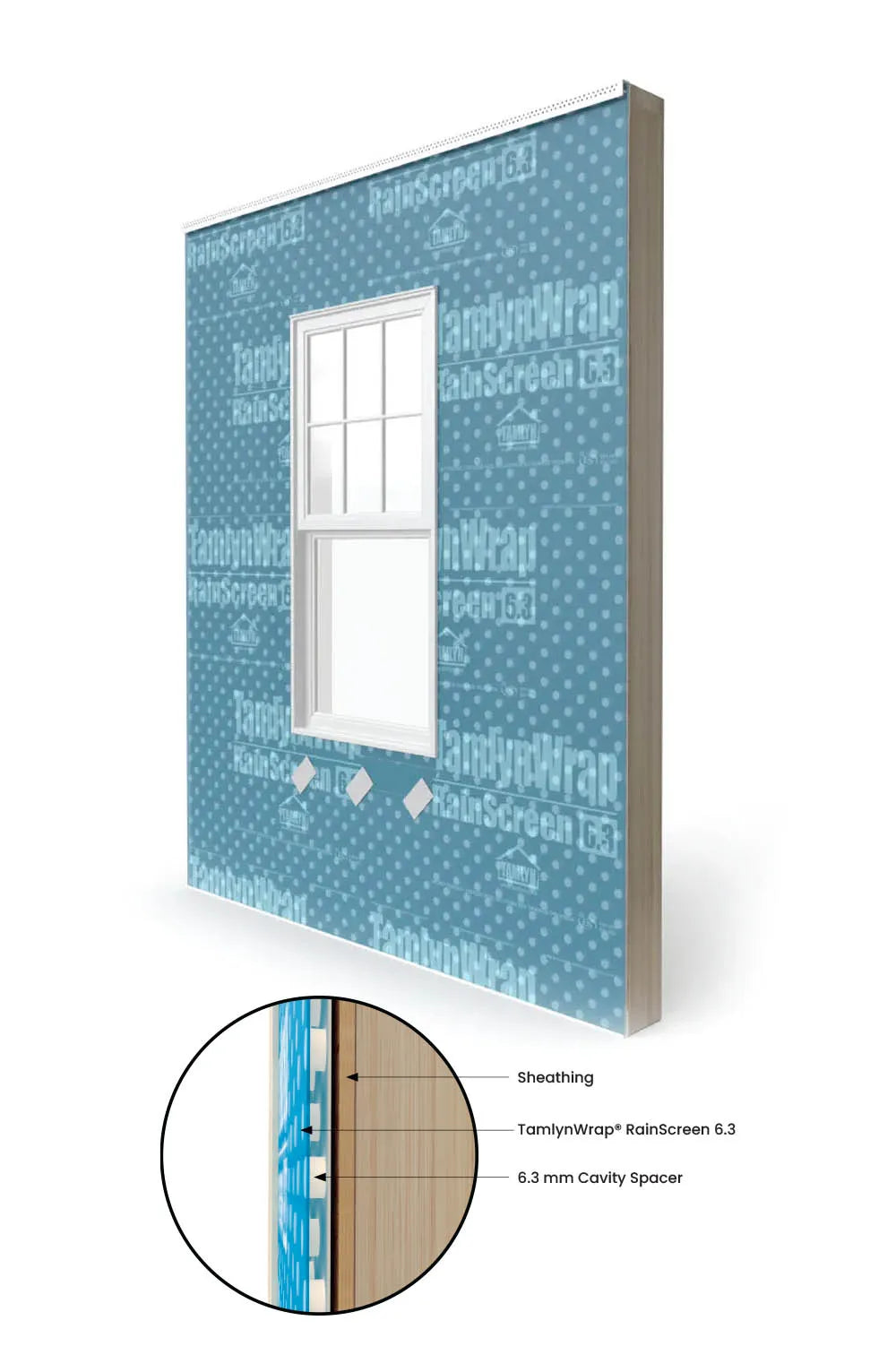 TamlynWrap® Rainscreen 6.3 - 5' x 50' - 250 sqft/roll Tamlyn