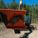 Typhoon 60" Skid Steer Clearing Mower Attachment - Powdered Coated Orange Eterra