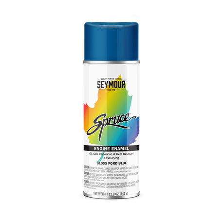 Seymour Spruce Heat-Resistant Engine Enamel Spray Pain - Case of 12 98-46 Seymour Ford Blue