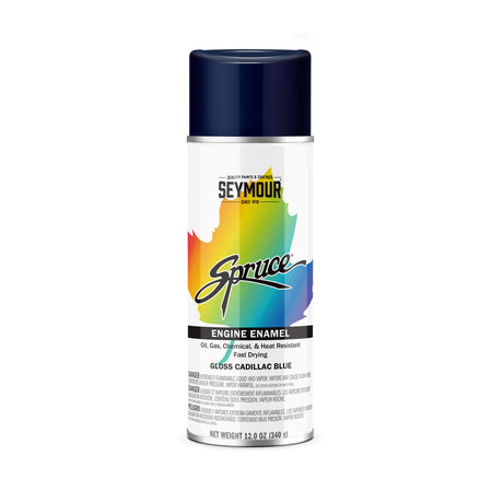Seymour Spruce Heat-Resistant Engine Enamel Spray Pain - Case of 12 98-53 Seymour Cadillac Blue
