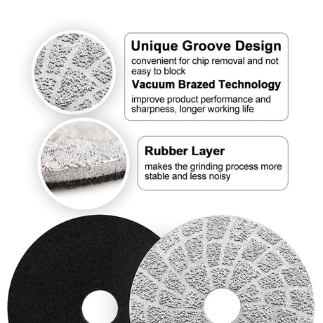 Vacuum Brazed Lippage Pads - 4 Inch Diamond Tool Store