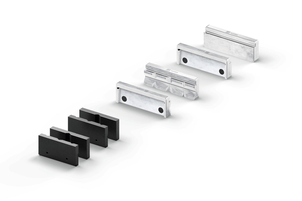 FEIN VersaMAG Protective Jaw Set, Prism and Blank, 4.3 in Aluminum FEIN