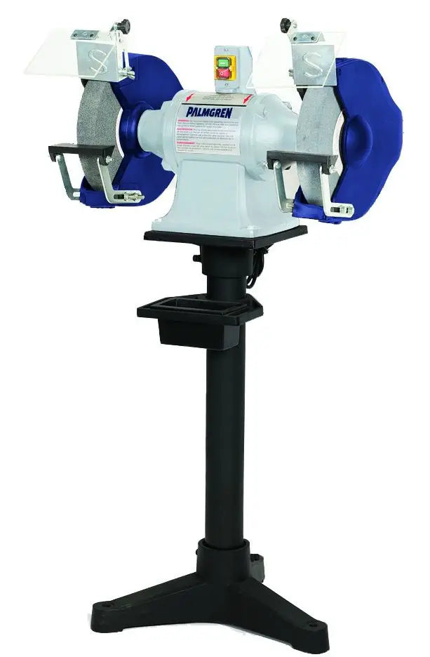 12" 2HP 220V, 1PH grinder w/pedestal stand & dust collection Palmgren