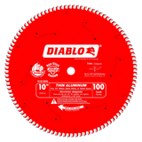 10 in. x 100 Tooth Thin Aluminum Cutting Saw Blade - D10100N Diablo Tools
