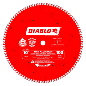 10 in. x 100 Tooth Thin Aluminum Cutting Saw Blade - D10100N Diablo Tools