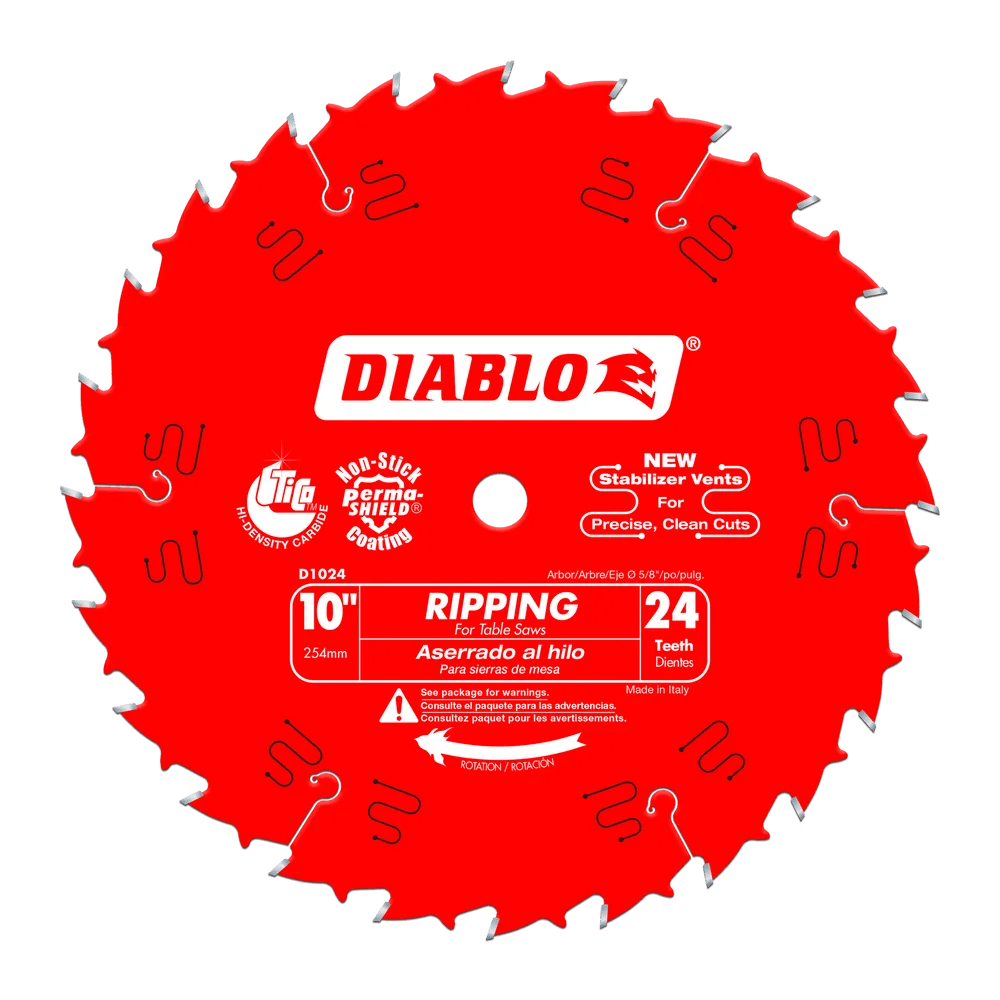 10 in. x 24 Tooth Ripping Saw Blade - 8 per Order - Diamond Tool Store
