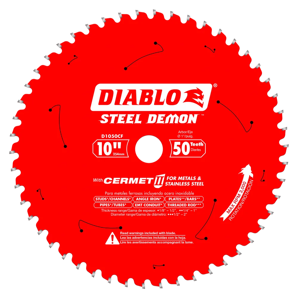 10 in. x 50 Tooth Cermet II Saw Blade for Metals and Stainless Steel - 5 per Order - Diamond Tool Store