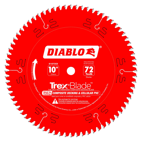10 in. x 72 Tooth Composite Material/Plastics - 4 per Order Diablo Tools