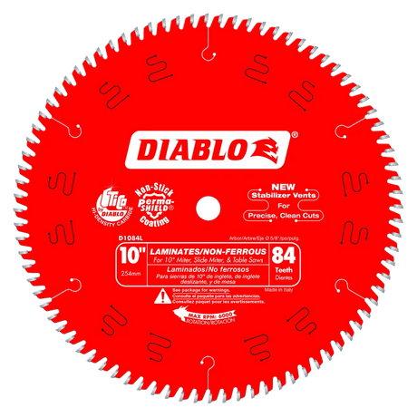 10 in. x 84 Tooth Laminates & Non-Ferrous Metals Saw Blade - 4 per Order Diablo Tools