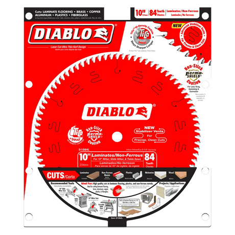 10 in. x 84 Tooth Laminates & Non-Ferrous Metals Saw Blade - 4 per Order Diablo Tools