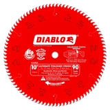 10 in. x 90 Tooth Ultimate Polished Finish Saw Blade - 4 per Order Diablo Tools