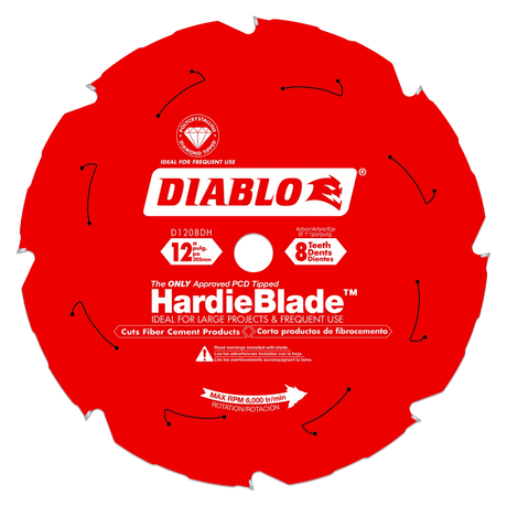 12 in. x 8 Tooth Fiber Cement - 3 per Order Diablo Tools