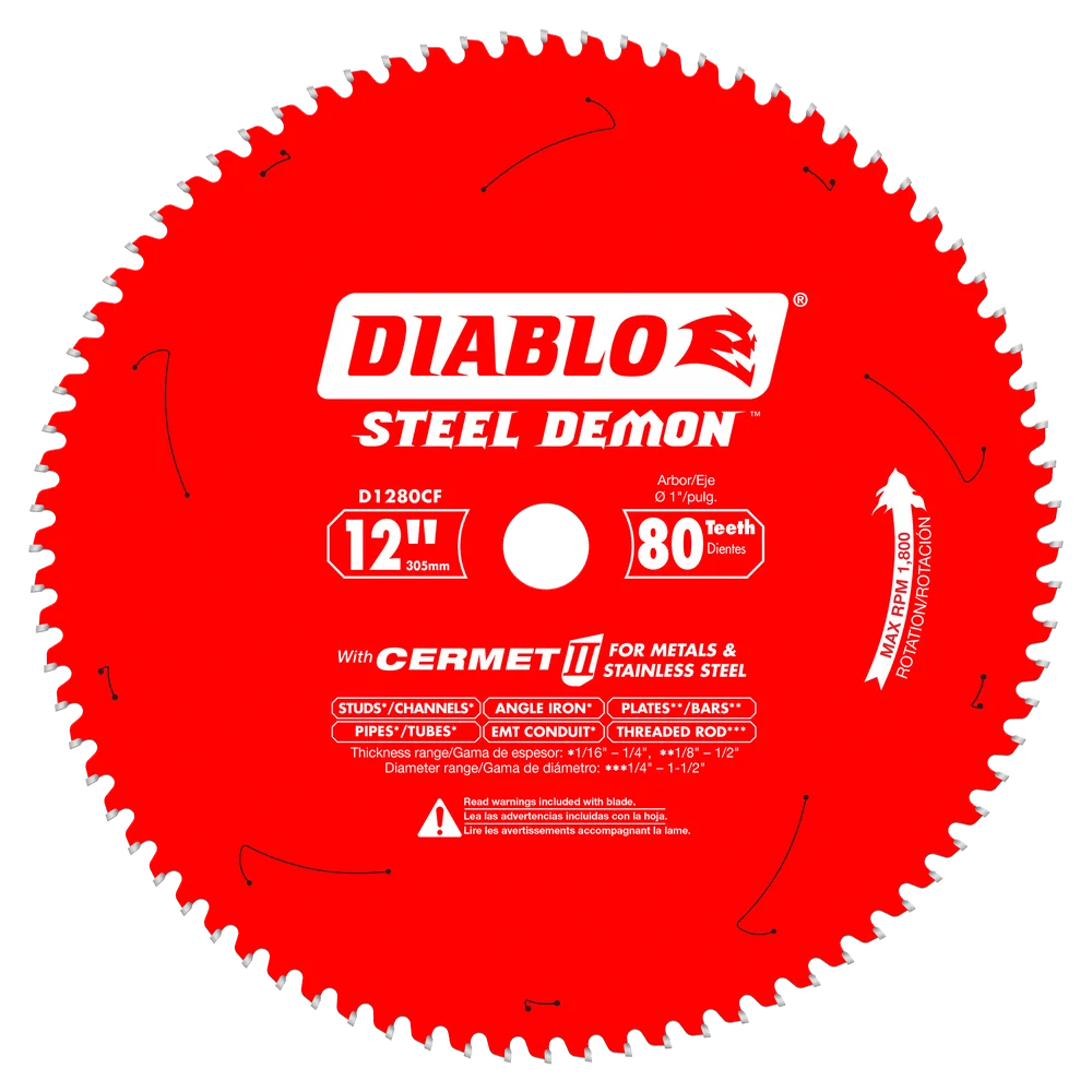 12 in. x 80 Tooth Cermet II Saw Blade for Metals and Stainless Steel - 3 per Order - Diamond Tool Store