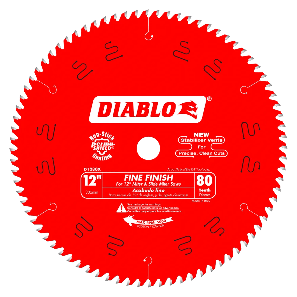 12 in. x 80 Tooth Fine Finish Saw Blade - 4 per Order - Diamond Tool Store