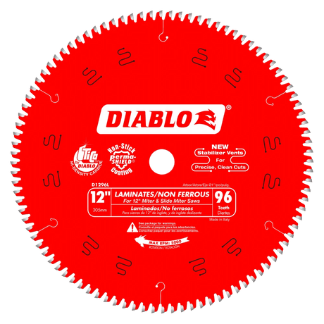 12 in. x 96 Tooth Laminate / Aluminum Saw Blade - 4 per Order Diablo Tools