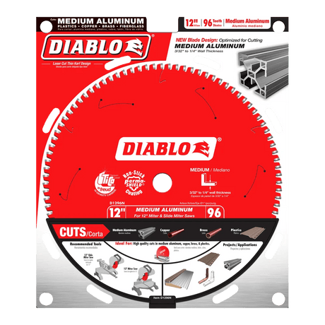 12 in. X 96 Tooth Medium Aluminum Saw Blade - 4 per Order Diablo Tools