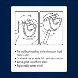 1/2" Ratcheting QuickCut Tubing Cutter - Case of 6 Superior Tool