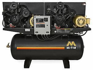 120-Gallon Two Stage Electric Duplex Air Compressor - ADD-23110-120H Mi-T-M