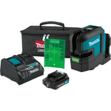 12V Max CXT® Lithium‑Ion Cordless Self‑Leveling Cross‑Line Green Beam Laser SK105GDNAX Makita Kit