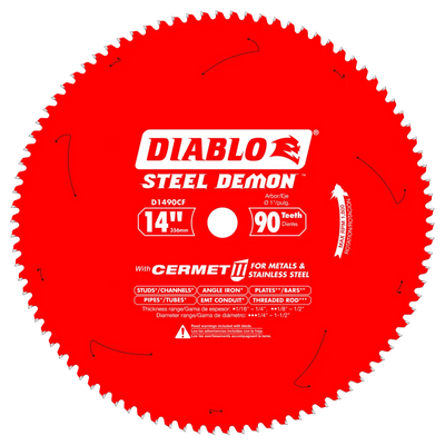 14 in. x 90 Tooth Cermet II Saw Blade for Metals and Stainless Steel - 2 per Order Diablo Tools