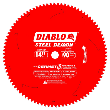 14 in. x 90 Tooth Cermet II Saw Blade for Metals and Stainless Steel - 2 per Order Diablo Tools