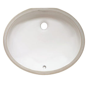 17×14 Porcelain Undermount Oval Lavatory Sink Dakota Sinks