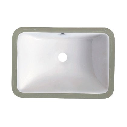 18″ x 12″ Porcelain Undermount Rectangle Lavatory Sink - Dakota Sinks