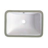 18″ x 12″ Porcelain Undermount Rectangle Lavatory Sink Dakota Sinks