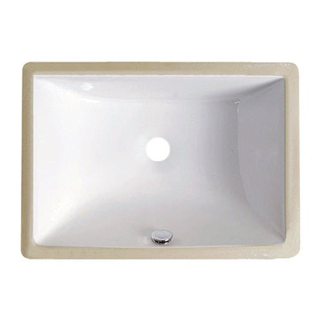 18×13 Porcelain Undermount Rectangle Lavatory Sink Dakota Sinks