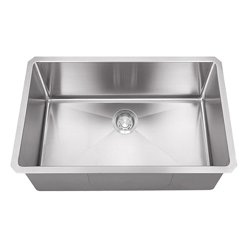 18g Micro Radius 32×18 Single Bowl Undermount Stainless Steel Kitchen Sink - Dakota Sinks