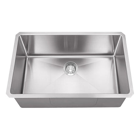18g Micro Radius 32×18 Single Bowl Undermount Stainless Steel Kitchen Sink Dakota Sinks
