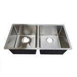 18g Micro Radius 50/50 Double Bowl Undermount Stainless Steel Kitchen Sink Dakota Sinks