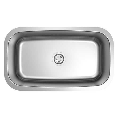 18g Standard Radius 32×18 Single Bowl Undermount Stainless Steel Kitchen Sink - Dakota Sinks