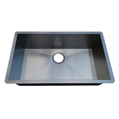 18g Zero Radius 30×18 Single Bowl Undermount Stainless Steel Kitchen Sink Dakota Sinks