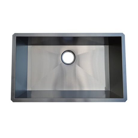 18g Zero Radius 30×18 Single Bowl Undermount Stainless Steel Kitchen Sink Dakota Sinks