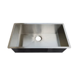 18g Zero Radius 32×18 Single Bowl Undermount Stainless Steel Kitchen Sink Dakota Sinks