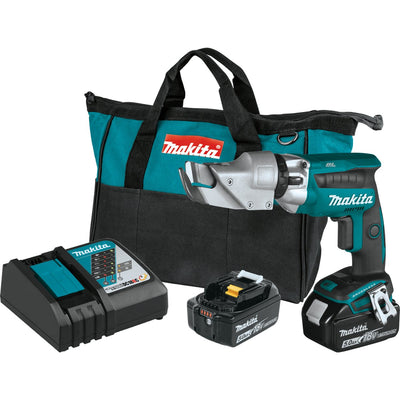 18V LXT® Lithium‑Ion Brushless Cordless 18 Gauge Offset Shear XSJ04T Makita Kit