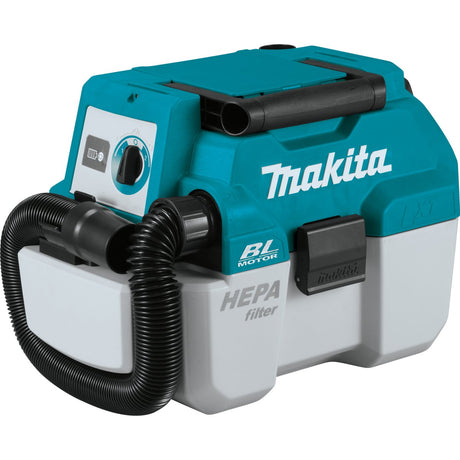 18V LXT® Lithium‑Ion Brushless Cordless 2 Gallon HEPA Filter Portable Wet/Dry Dust Extractor/Vacuum (5.0Ah) XCV11Z Makita Tool Only