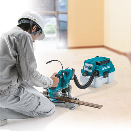 18V LXT® Lithium‑Ion Brushless Cordless 2 Gallon HEPA Filter Portable Wet/Dry Dust Extractor/Vacuum (5.0Ah) Makita