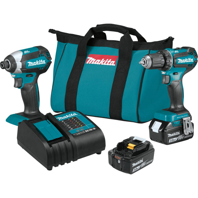 18V LXT® Lithium‑Ion Brushless Cordless 2‑Pc. Combo Kit (3.0Ah) Makita