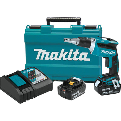 18V LXT® Lithium‑Ion Brushless Cordless 4,000 RPM Drywall Screwdriver XSF03T Makita 5Ah Battery Kit
