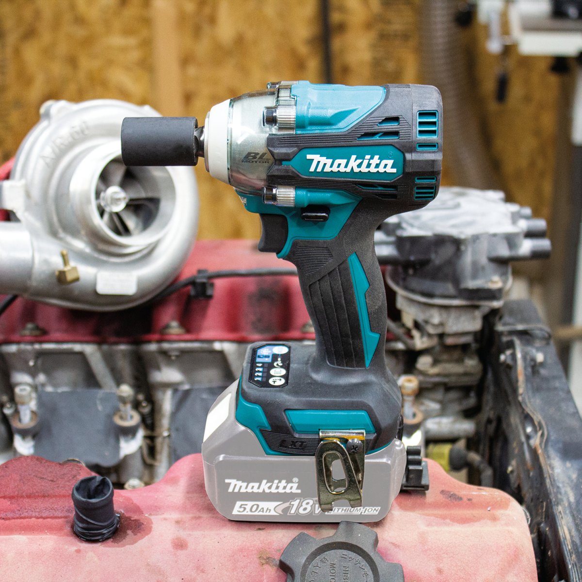 18V LXT® Lithium‑Ion Brushless Cordless 4‑Speed 1/2" Sq. Drive Utility Impact Wrench w/ Detent Anvil Makita
