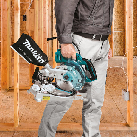 18V LXT® Lithium‑Ion Brushless Cordless 6‑1/2" Compact Dual‑Bevel Compound Miter Saw with Laser Makita
