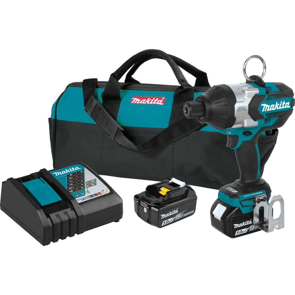 18V LXT® Lithium‑Ion Brushless Cordless High‑Torque 7/16" Hex Impact Wrench XWT09T Makita Kit