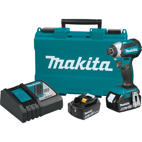 18V LXT® Lithium‑Ion Brushless Cordless Impact Driver XDT13T Makita 5.0Ah Battery Kit