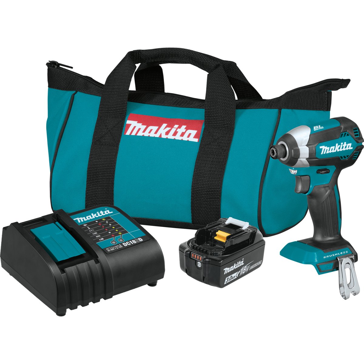 18V LXT® Lithium‑Ion Brushless Cordless Impact Driver Kit (3.0Ah) Makita