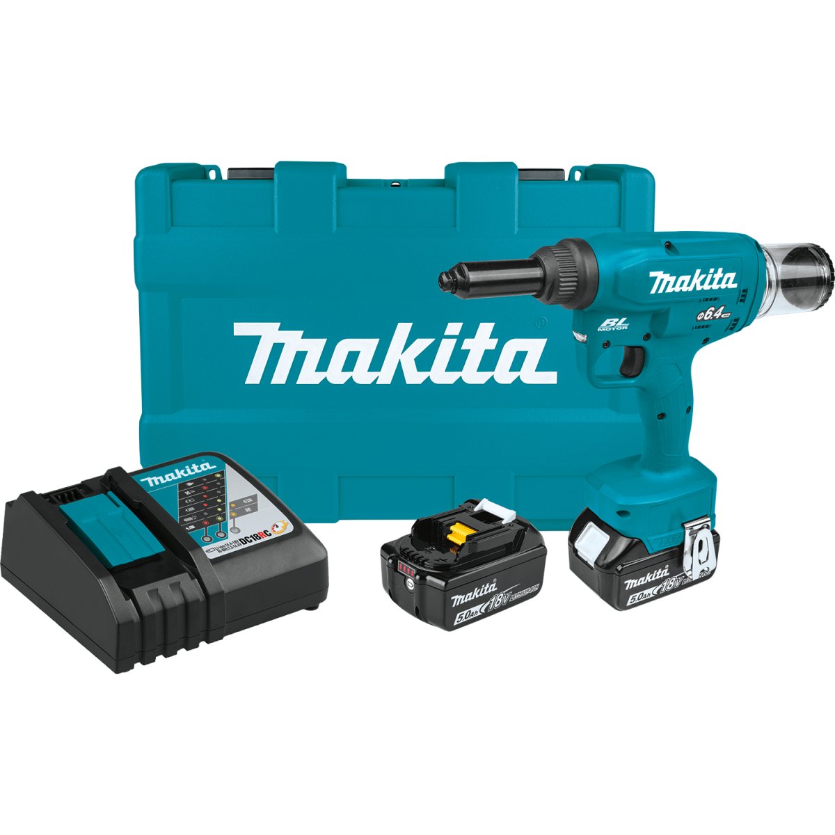 18V LXT® Lithium‑Ion Brushless Cordless Rivet Tool XVR02T Makita Kit